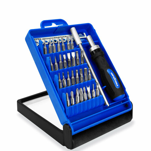 Отвертка универсальная с битами и удлинителем 33 шт CRV 916₽