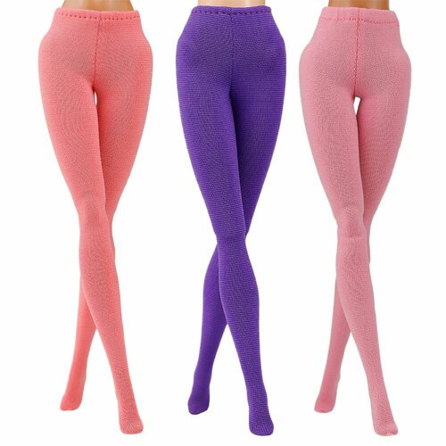 куклы и одежда для кукол barbie игровой набор релакс Одежда для кукол 29 см. типа барби Набор колгот (розовый коралл, спелая слива, клубничный зефир)