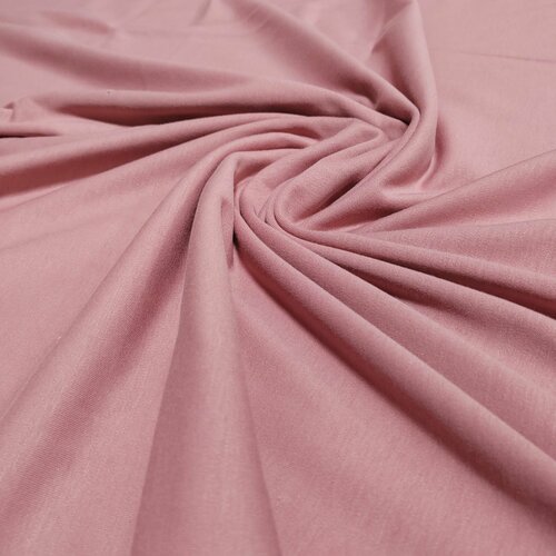 Интерлок, цвет пудра. Ткань для шитья, трикотаж пенье, 100% хлопок, Длина - 1 метр, Ширина - 180 см
