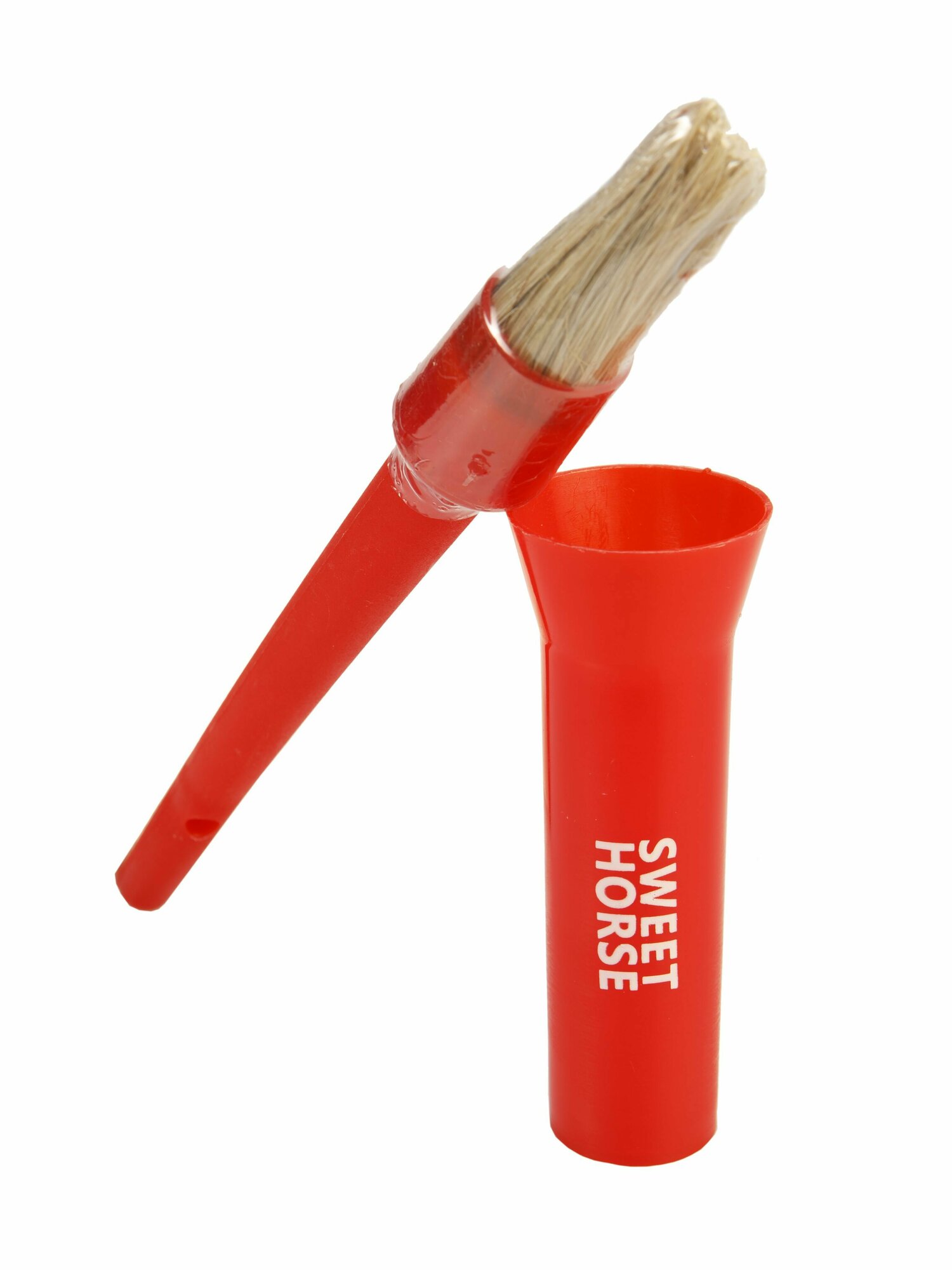 Sweethorse / Кисточка для копыт с колпачком, для лошади, красная — фото 1