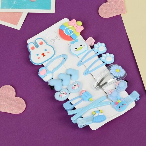 Набор для волос Маленькие радости 14 шт зайка голубой 647₽