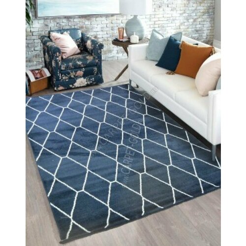 Бельгийский ковер Ambiance 81228 Navy-White (1.2 х 1.7 м)