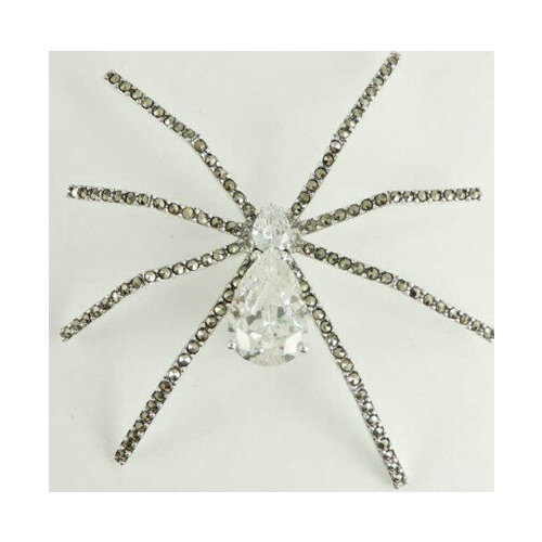 Брошь ALEXANDRE VASSILIEV, серебро, 925 проба, Swarovski Zirconia