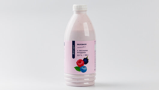 Йогурт питьевой с лесными ягодами 2,5%, 950 г