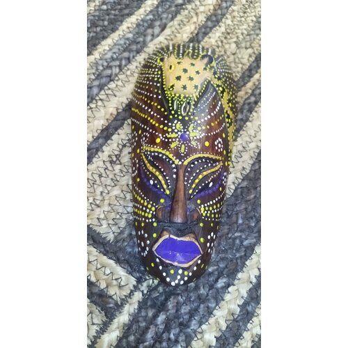 Маска-панно деревянная, декоративная, настенная, 15/10см + брелок в подарок