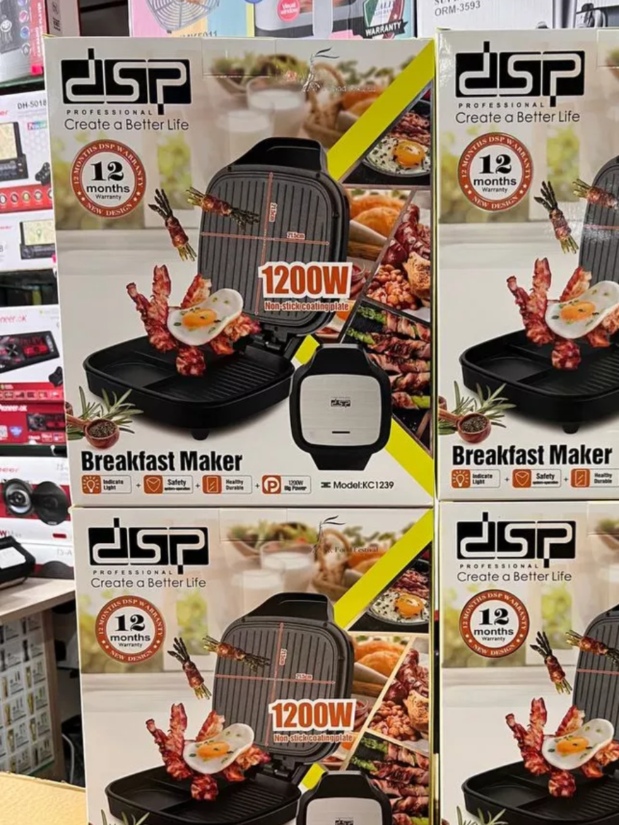 фото Мощная электрическая гриль 1200 Вт, черная, KC1239, техника для кухни