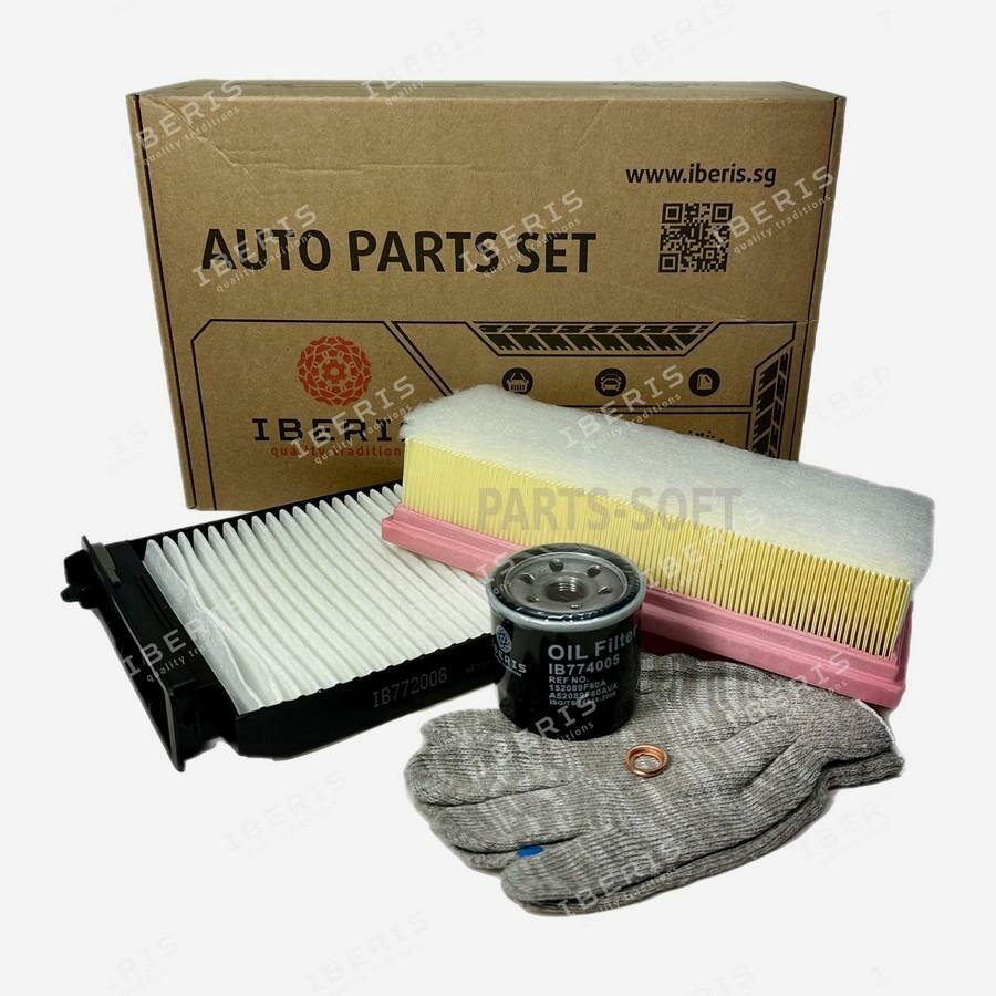 IBERIS IB770037KIT К-Т фильтров RENAULT DUSTER (HSA/M) (1.6) (H4M) (114 Л. С) IB774005 IB771108 IB772008