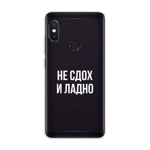 Силиконовый чехол на Xiaomi Redmi Note 5/Note 5 Pro / Сяоми Редми Нот 5/Нот 5 Про Не сдох и ладно, прозрачный силиконовый чехол взгляд черной кошки на xiaomi redmi note 5 note 5 pro сяоми редми нот 5 нот 5 про