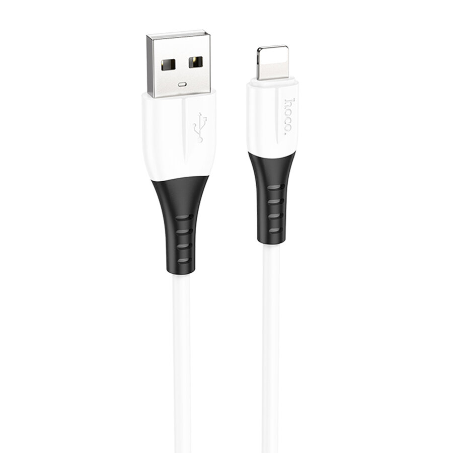 Кабель для айфон USB HOCO X82 Silicone USB - Lightning, 2.4А, 1 м, белый