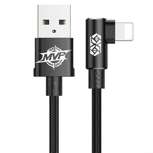 Кабель для айфон USB BASEUS MVP Elbow Type USB - Lightning, 2А, 10W, 1 м, черный