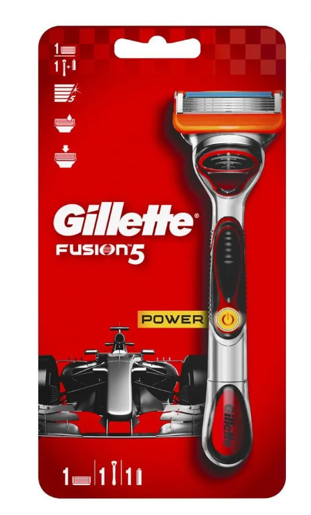 Бритва Gillette Fusion Power Red с 1 сменной кассетой, с элементом питания