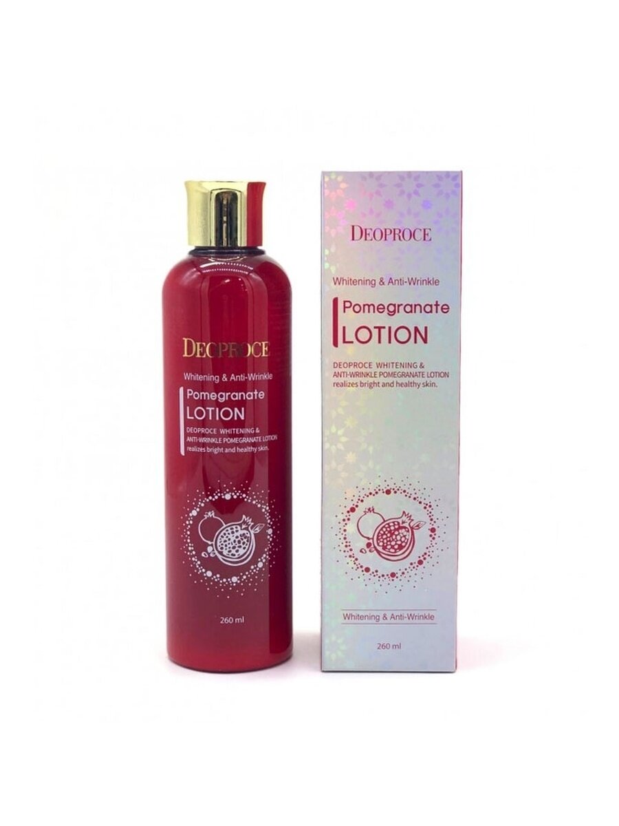 Лосьон для лица антивозрастной Deoproce Whitening And Anti-Wrinkle Pomegranate Lotion 260мл - фото №10