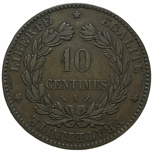 Франция 10 сантимов 1889 г. (A)