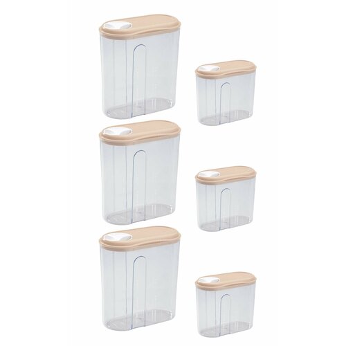 Набор из 6 контейнеров для хранения сыпучих продуктов с крышкой 33 Restola 431250707807_3 2242₽