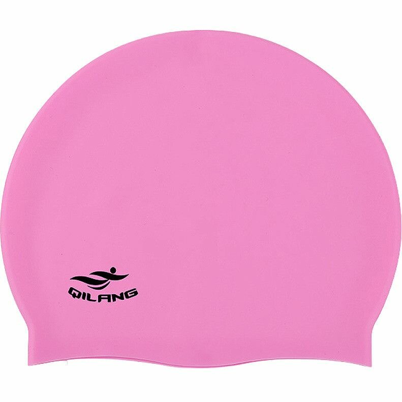 Шапочка для плавания E41564 силиконовая, взрослая, розовая