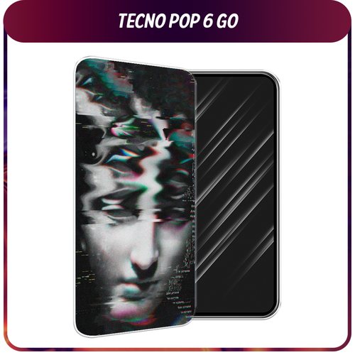 Силиконовый чехол на Tecno Pop 6 Go / Текно Поп 6 Гоу Glitch Art силиконовый чехол на tecno pop 6 go текно поп 6 гоу синяя снежная гора прозрачный