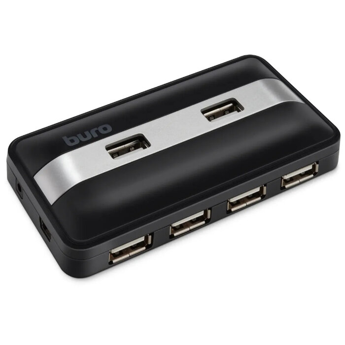 Buro USB концентратор Buro, 7 портов, BU-HUB7-U2.0, USB 2.0, black