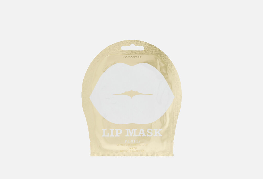 Смягчающая гидрогелевая маска для губ Kocostar PEARL / количество 1 шт