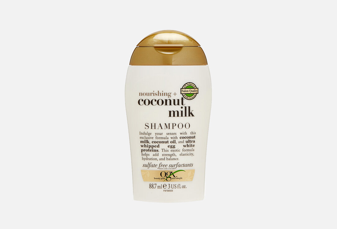 Увлажняющий шампунь для волос OGX Coconut Milk / объём 88.7 мл