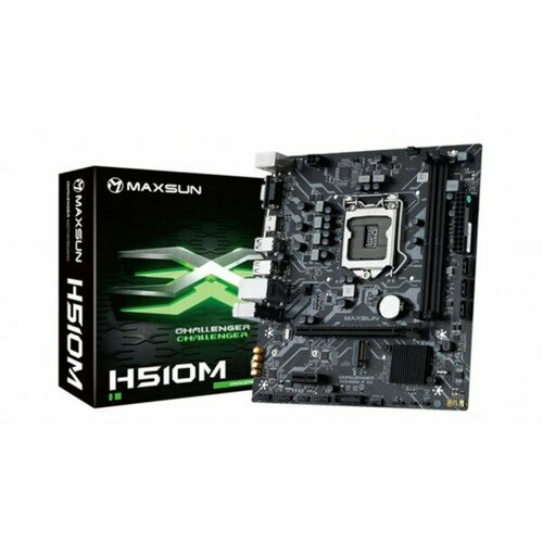 Материнская плата Maxsun MS-Challenger H510M-H 1200 H470 2xDDR4 1xPCIEx161xPCIEx11xM2 Front2xUSB32xUSB2 Rear4xUSB22xUSB3 3xSATA3 1GLan VG 735700₽