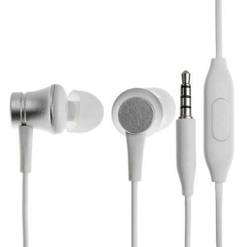 Наушники CB-53 проводные вакуумные микрофон 1 м Jack 35 мм белые 398₽