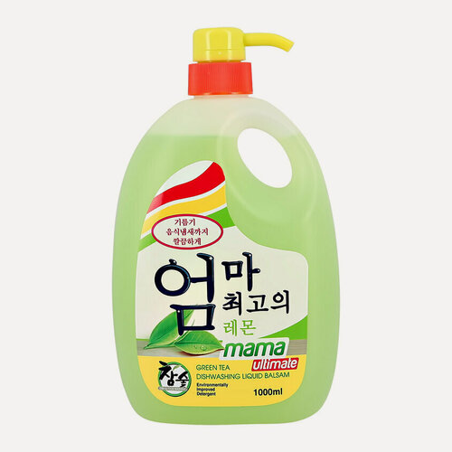 Изображение товара Набор из 3 штук Бальзам для посуды япония "MAMA LEMON Ultimate" Зеленый чай 1л