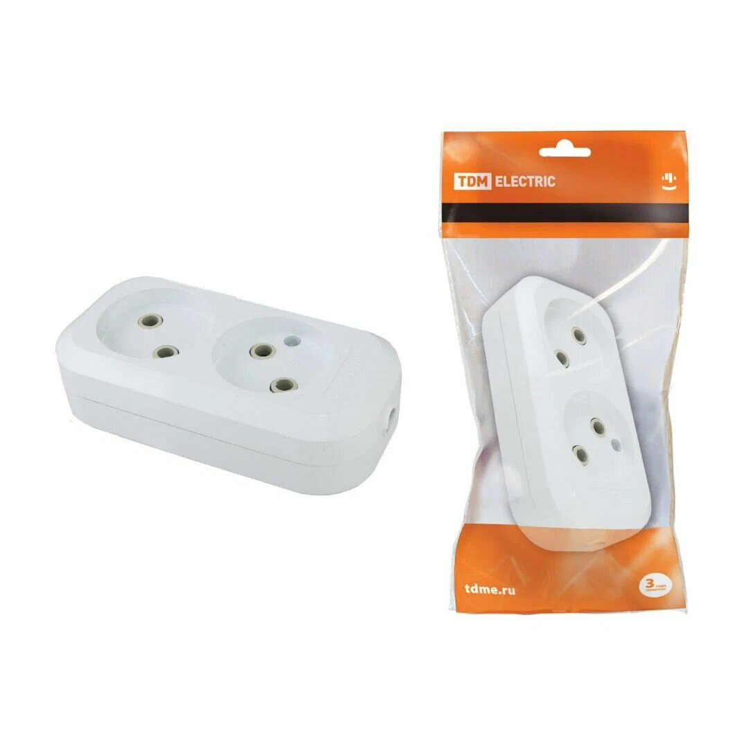 Колодка TDM ELECTRIC SQ1806-0012 10 А белый 1 шт. 2 шт. 200 г двойник