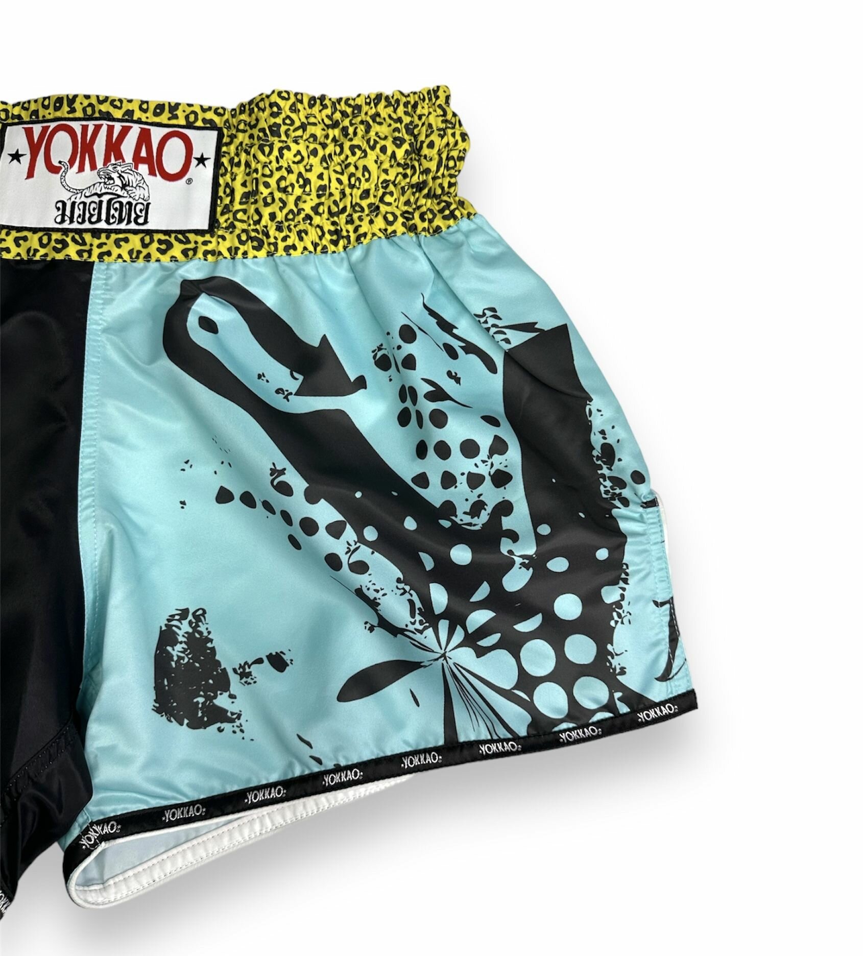 Шорты Yokkao, размер XL, черный, бирюзовый — фото 1