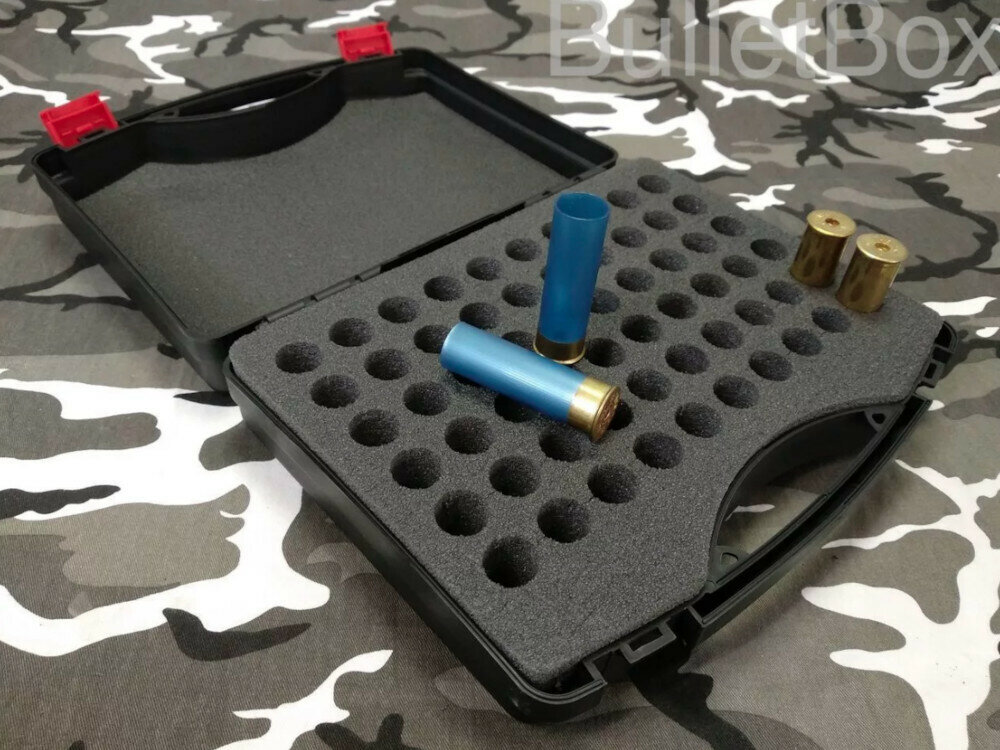 Кейс для патронов 12 калибра BulletBox на 60 шт пластиковый бокс органайзер для хранения 12/70 12/76 — фото 1