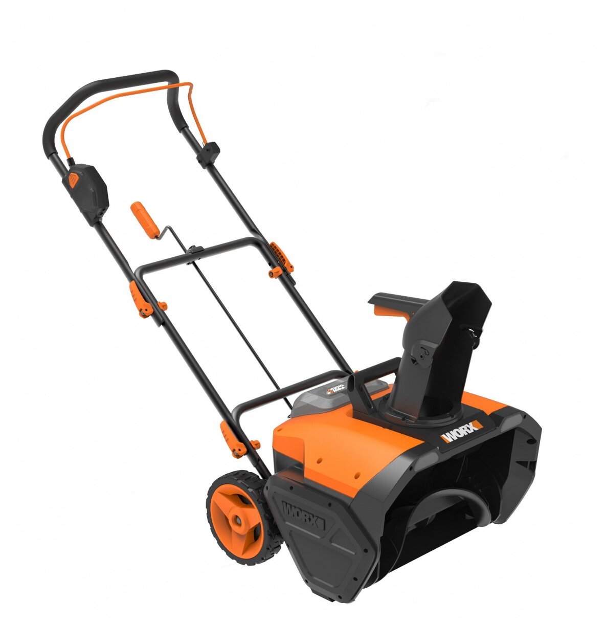 Снегоуборщик аккумуляторный Worx WG471E, 50 см 18 В, АКБ и ЗУ в комплекте - фото №1