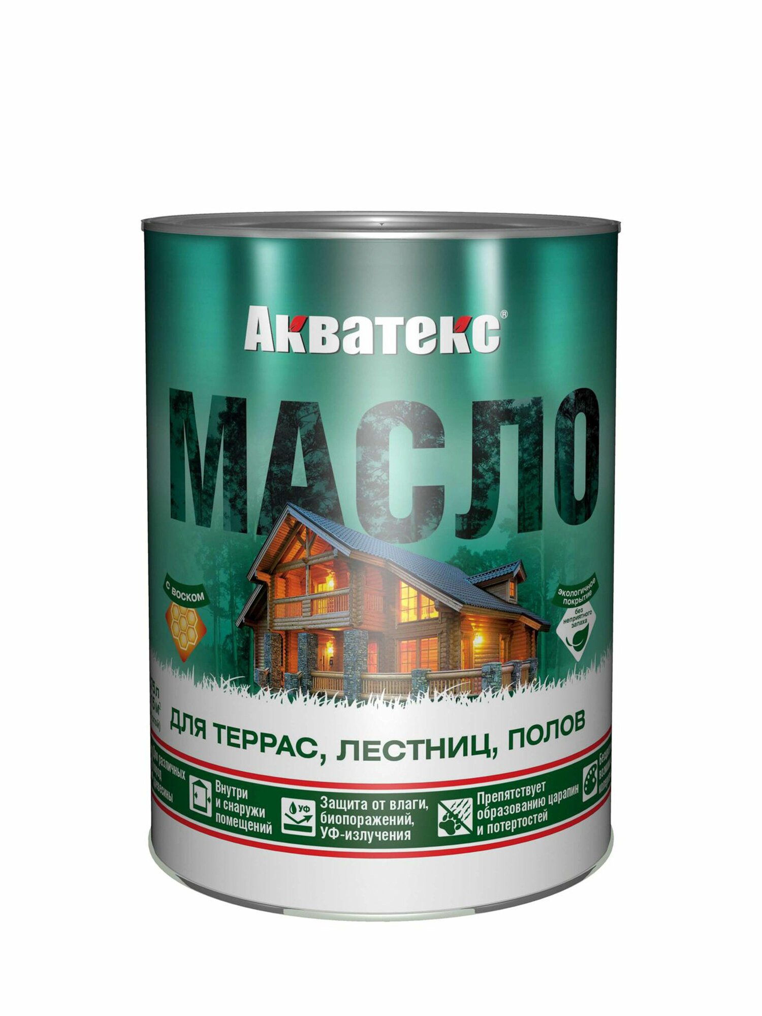 Акватекс масло для террас лестниц полов графит 075 л