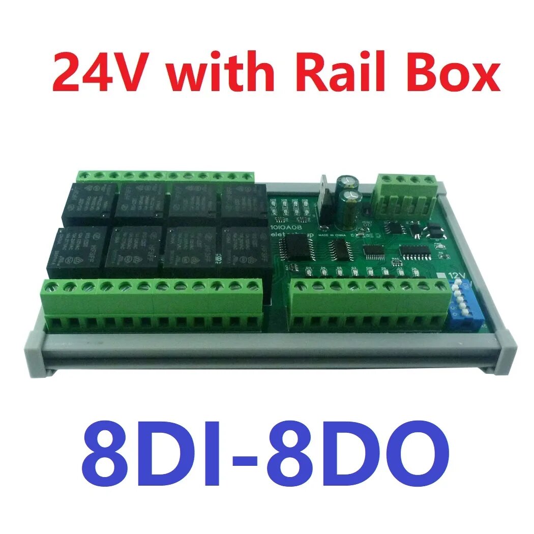 Релейный модуль Modbus RTU eletechsup 10IOA01 02 04 08 12 24В, 8CH with Rail Box