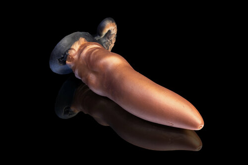 Изображение товара Фаллоимитатор Erasexa Зорг Mini -17 см. Цвет: Бронза-Черный. Материал: MEDIUM VELVET TOUCH. F210-2.