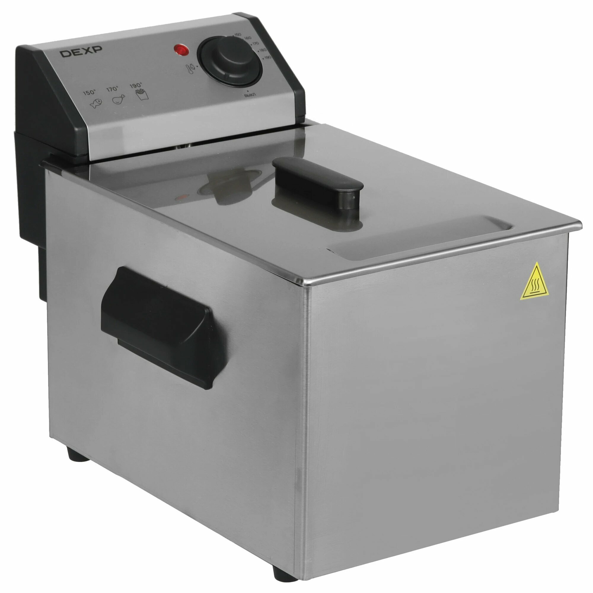 Фритюрница DEXP "DDF-3210", серебристый, мощность 3200 Вт, объем масла 10 л