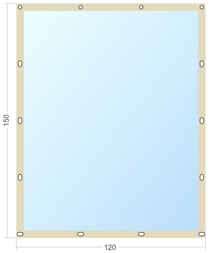 Мягкое окно Софтокна 120х150 см съемное, Французский замок, Прозрачная пленка 0,7мм, Бежевая окантовка, Комплект для установки - фотография № 3