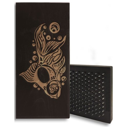 фото Доска садху красная рыба - 101, размер 31x14, шаг гвоздей 10 мм чакра