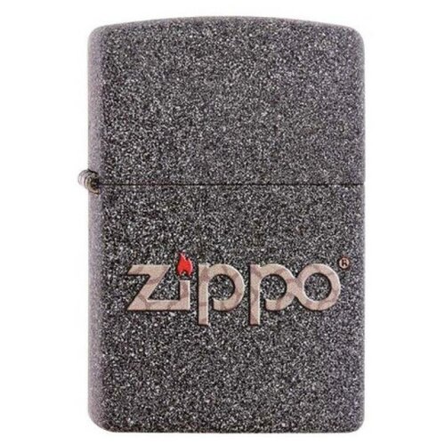 Оригинальная бензиновая зажигалка ZIPPO 211 SNAKESKIN ZIPPO LOGO с покрытием Iron Stone