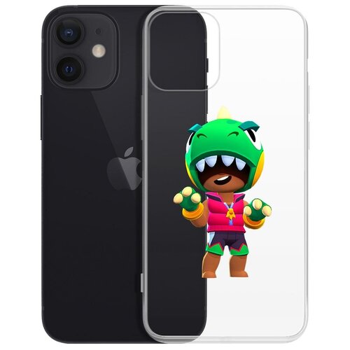 фото Чехол-накладка clear case brawl stars-дино леон для iphone 12 mini krutoff group