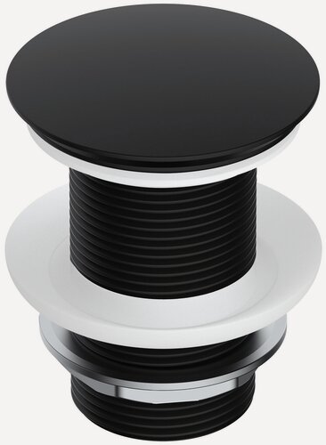 Изображение товара Донный клапан для раковин без перелива WasserKRAFT A245, латунь, черный матовый