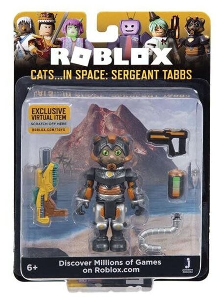 Roblox - Фигурка Cats. IN SPACE: Sergeant Tabbs (Core) с аксессуарами