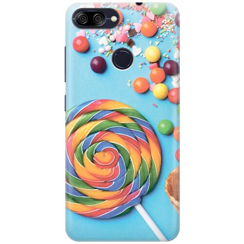 фото Силиконовый чехол на asus zenfone max plus (m1) zb570tl / асус зенфон макс м1 плюс с эффектом блеска "разноцветный леденец gosso