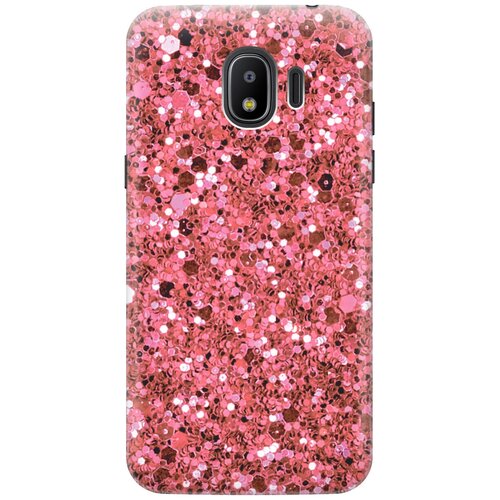 фото Силиконовый чехол на samsung galaxy j2 (2018) / самсунг джей 2 2018 с эффектом блеска "розовые пайетки gosso