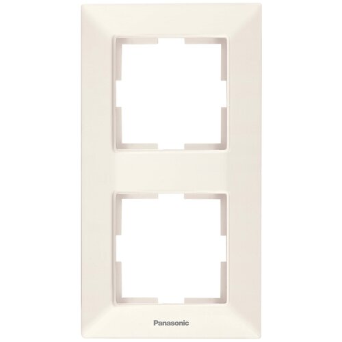 Рамка Panasonic Arkedia Slim 2x вертикальный монтаж пластик бежевый (упак.:1шт)