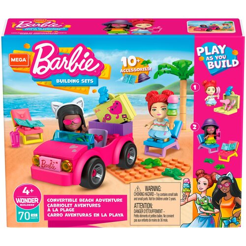 Mega Construx Barbie GWR31 Дорожное путешествие, 70 дет. набор игровой mega construx barbie ты можешь быть кем захочешь музыкант gwr25