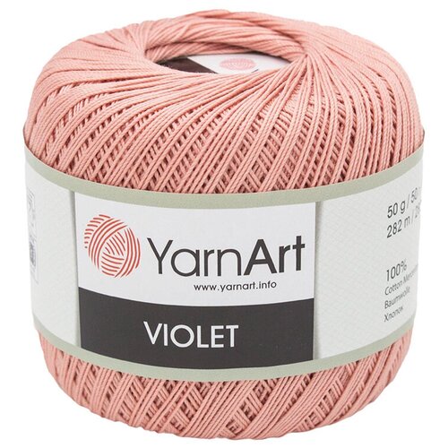 Пряжа для вязания YarnArt 'Violet' 50г, 282м (100% мерсеризованный хлопок) (4105 грязно-розовый), 6 мотков