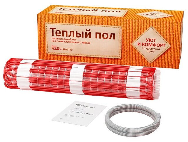 Пол теплый (мат) 8,00 м2 - 1210 Вт Warmstad WSM двухжильный