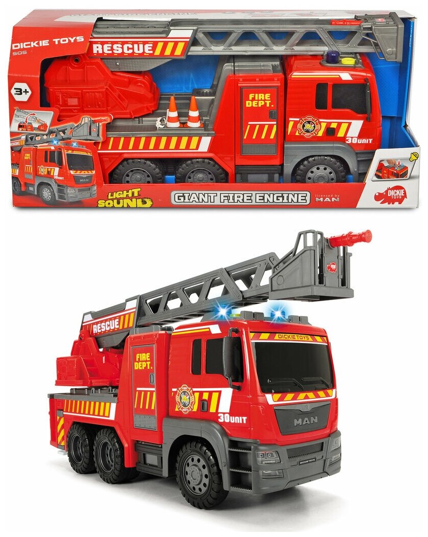Пожарная машинка MAN 54 см свет звук Dickie Toys 3719017
