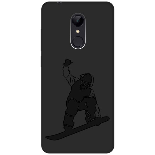 Матовый чехол Snowboarding для Xiaomi Redmi 5 / Сяоми Редми 5 с эффектом блика черный