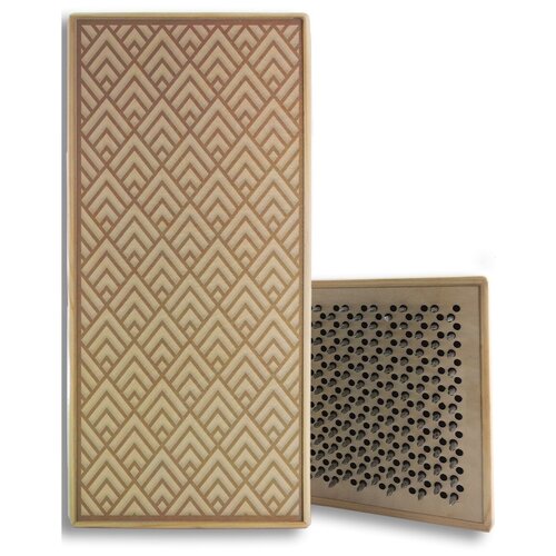 фото Доска садху красная мозаика - 9, размер 31x14, шаг гвоздей 10 мм чакра