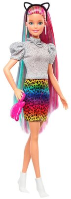 Кукла Barbie с разноцветными волосами GRN81 розовый